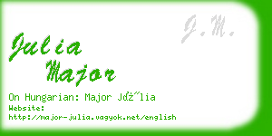 julia major business card